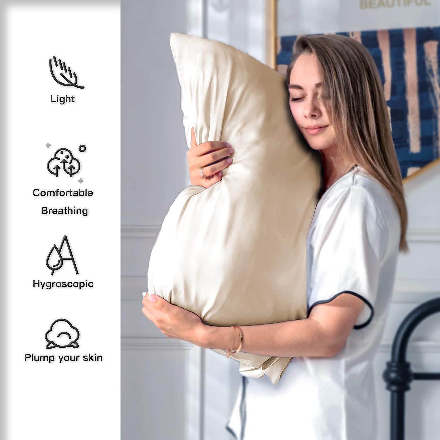 Satin Silk Pillowcase (Fits with Contour Pillow)